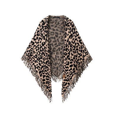 Leopard Print Triangle Shawl