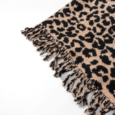 Leopard Print Triangle Shawl