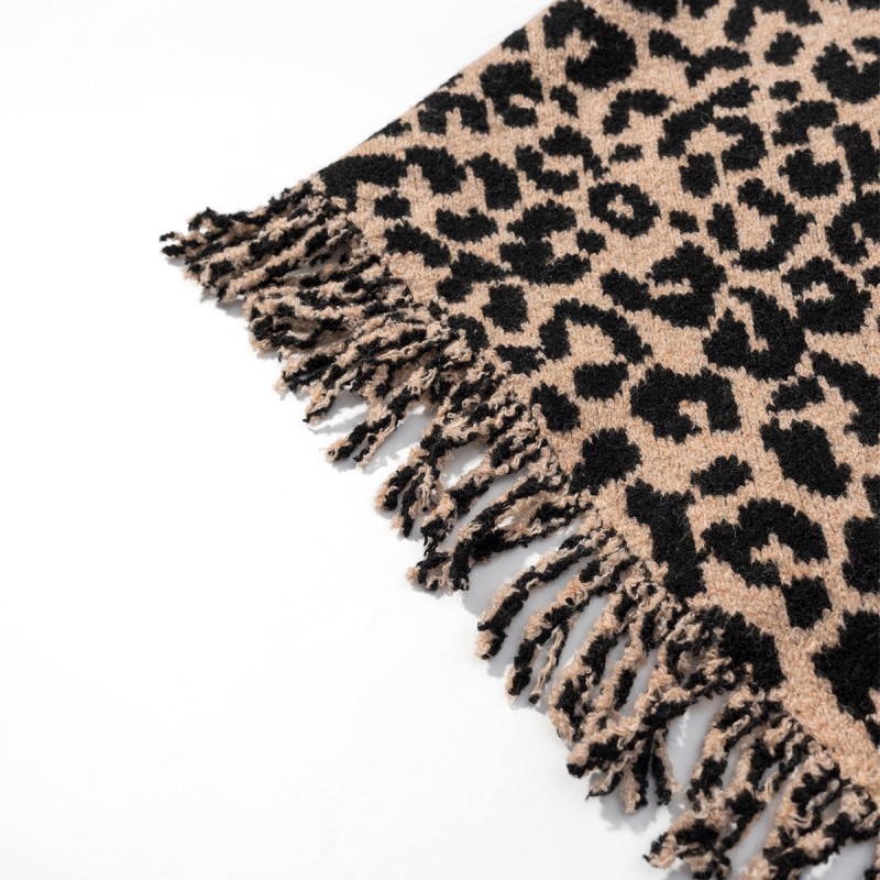Leopard Print Triangle Shawl