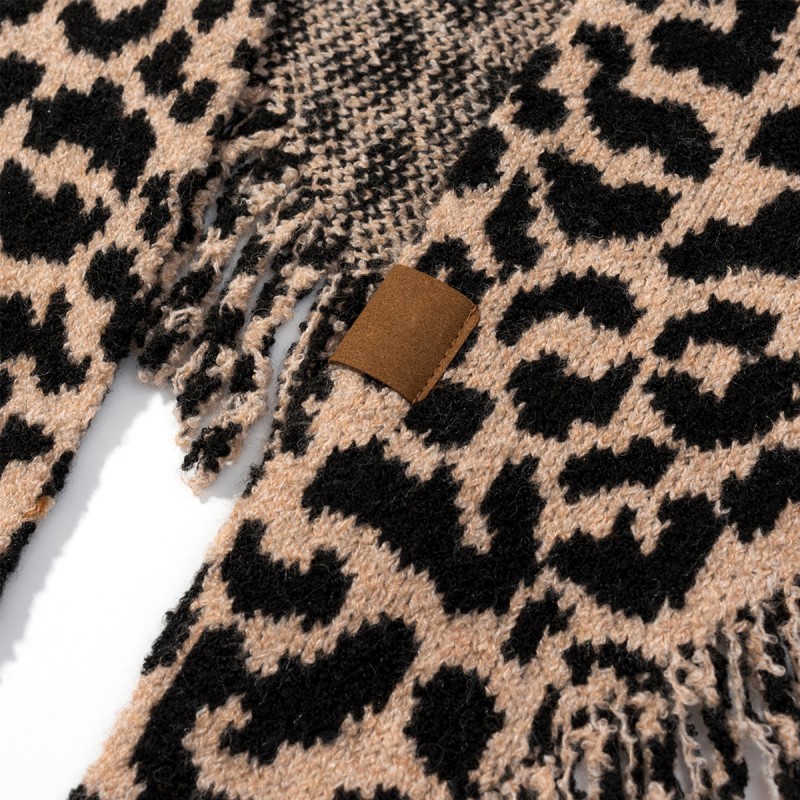 Leopard Print Triangle Shawl