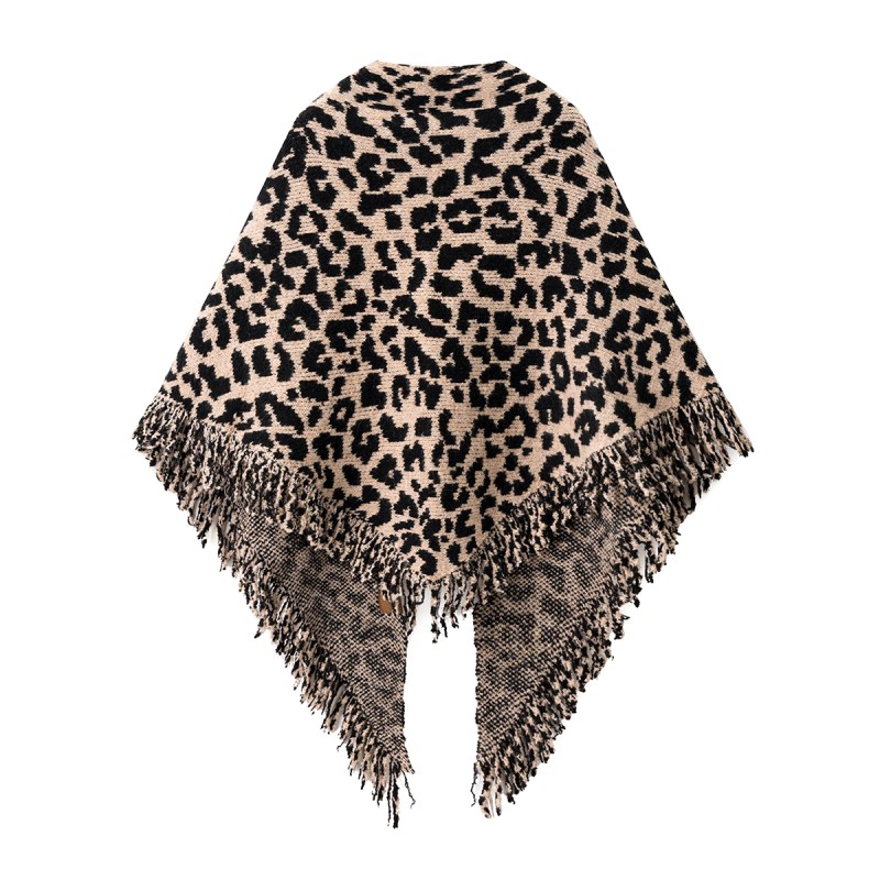 Leopard Print Triangle Shawl