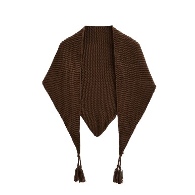 Knitted Fringe Triangle Shawl