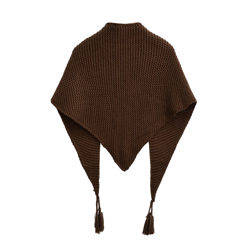 Knitted Fringe Triangle Shawl
