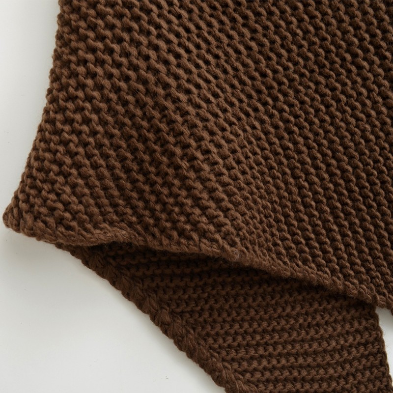 Knitted Fringe Triangle Shawl