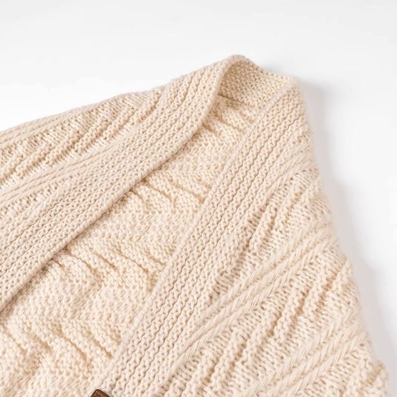 Casual Knit Triangle Shawl