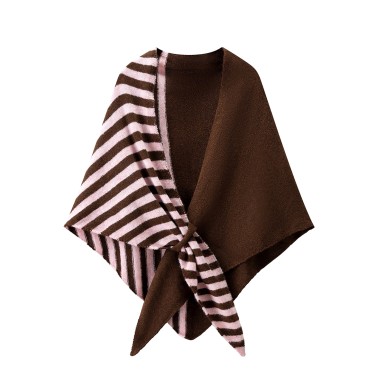 Asymmetrical Striped Triangle Shawl