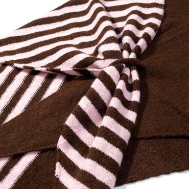 Asymmetrical Striped Triangle Shawl