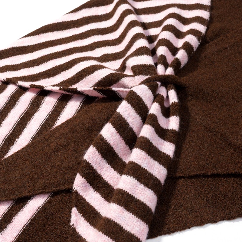 Asymmetrical Striped Triangle Shawl