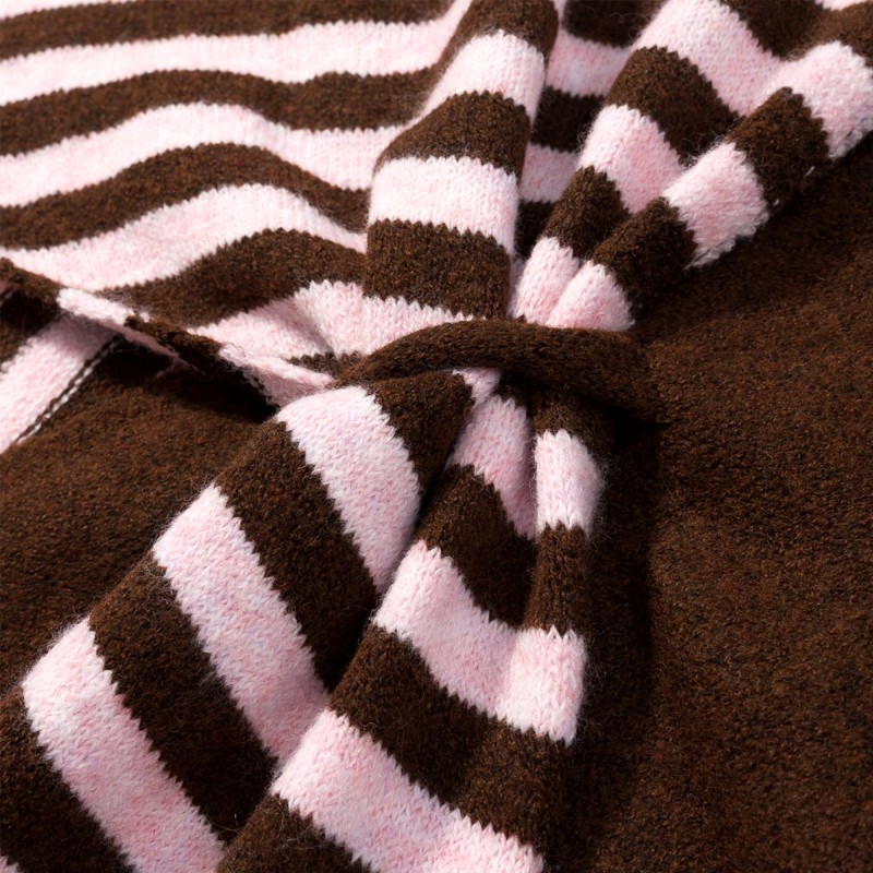 Asymmetrical Striped Triangle Shawl