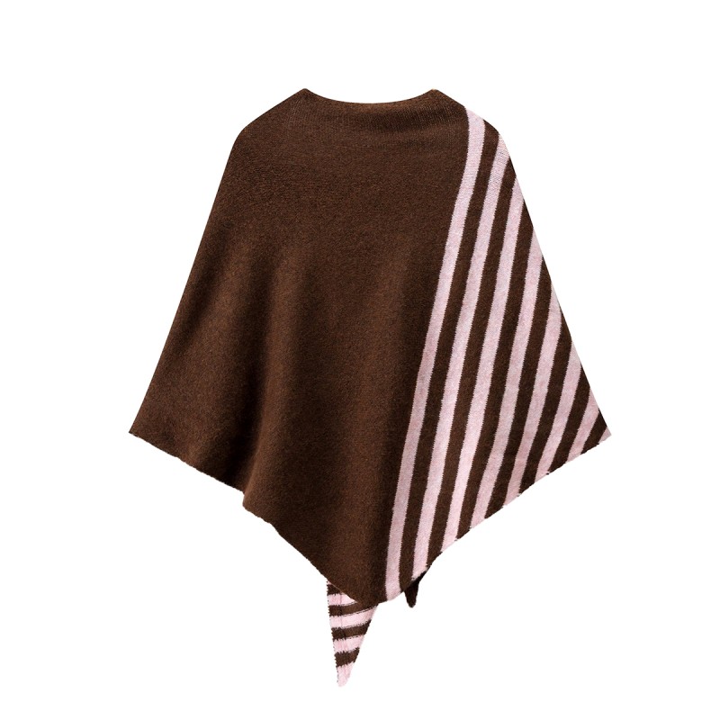 Asymmetrical Striped Triangle Shawl
