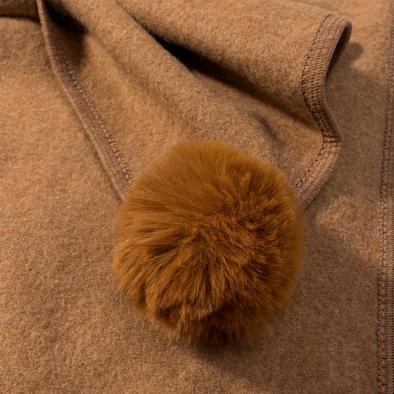 Warm Fur Collar Shawl