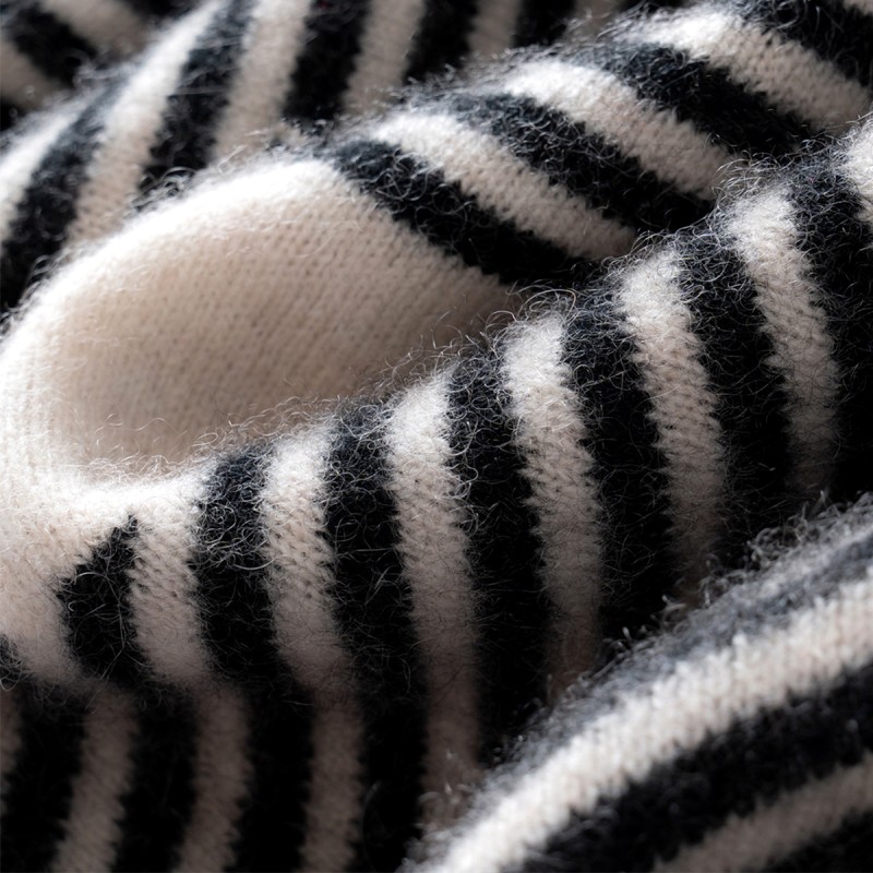 Triangular Color Blocked Striped Shawl