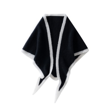 Color Blocked Warm Triangle Shawl