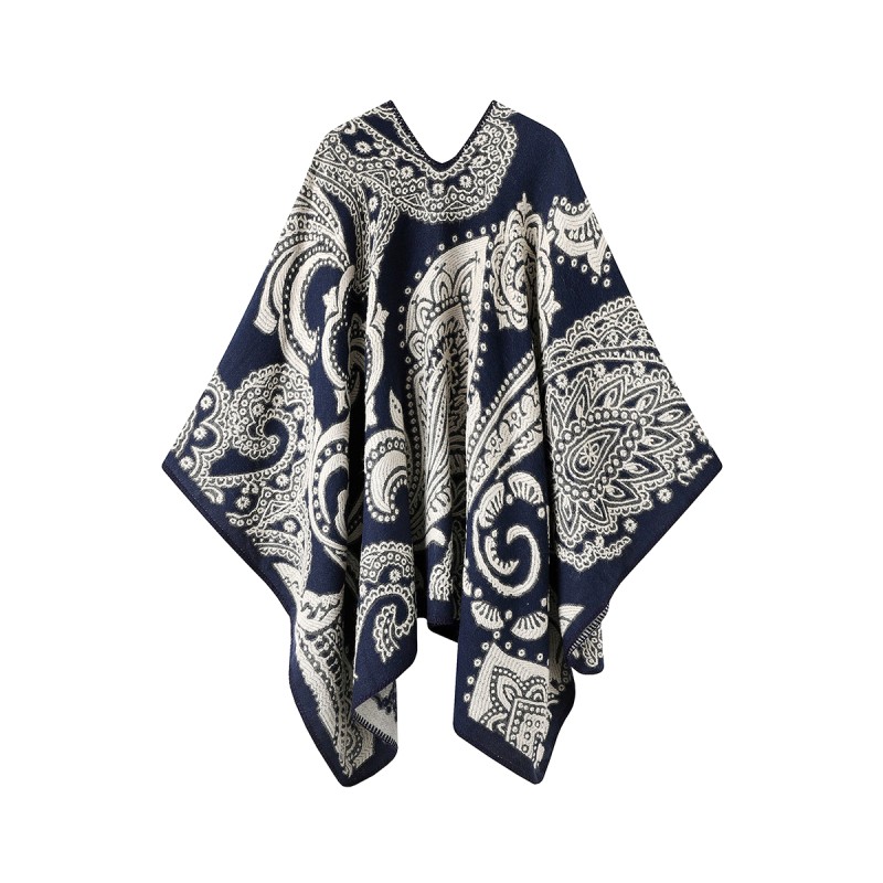 Vintage Faux Cashmere Jacquard Shawl