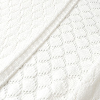 Diamond Pattern Tassel Knit Shawl