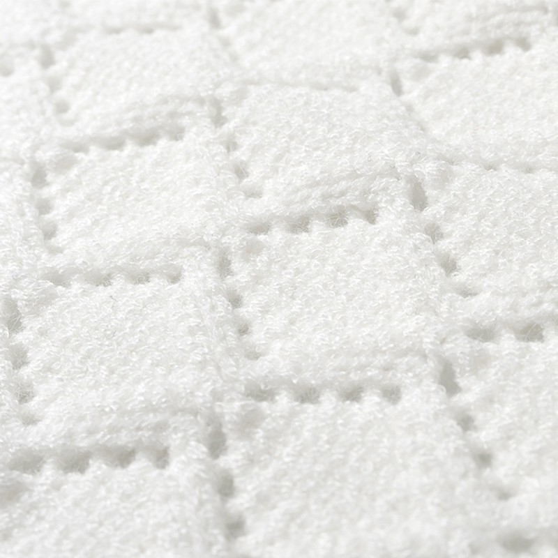 Diamond Pattern Tassel Knit Shawl