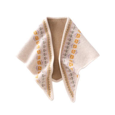 Floral Jacquard Cashmere Shawl