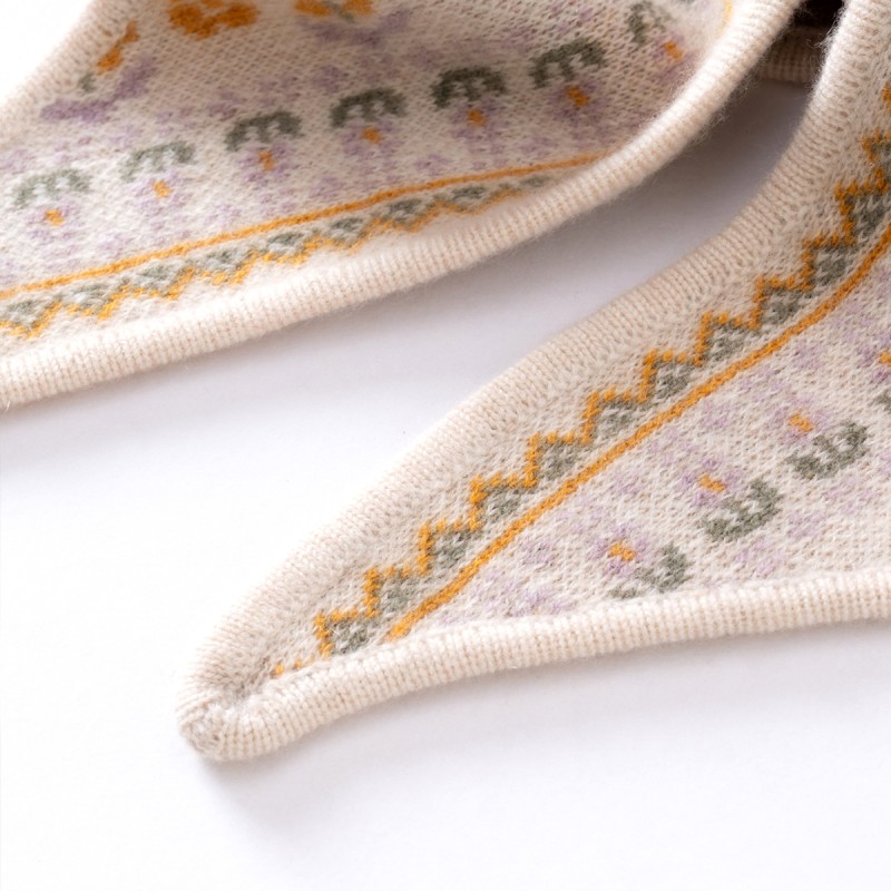 Floral Jacquard Cashmere Shawl