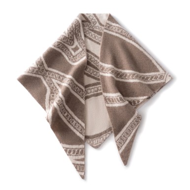 Color Blocked Striped Winter Shawl