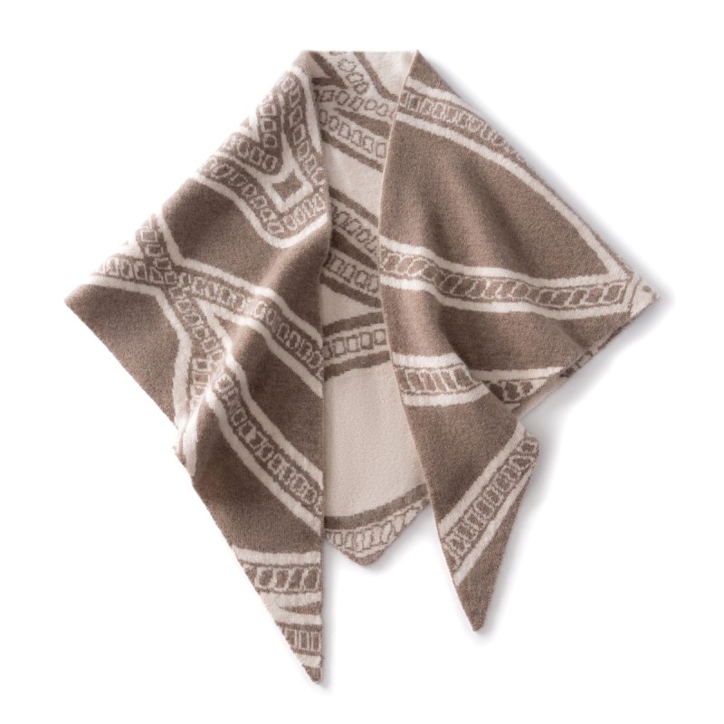 Color Blocked Striped Winter Shawl