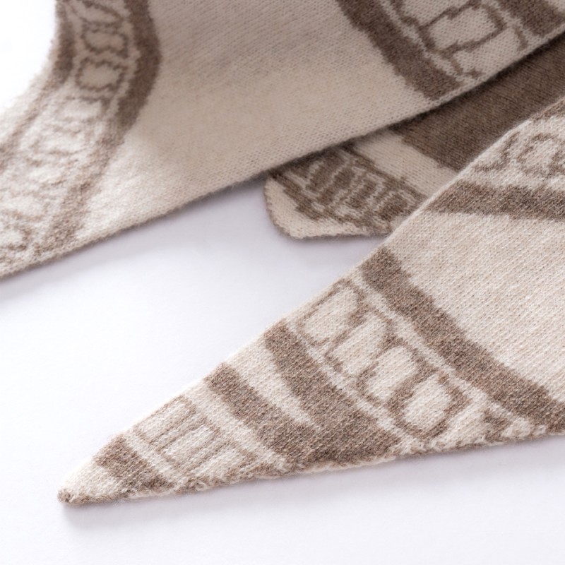 Color Blocked Striped Winter Shawl